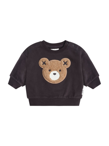Huxbaby Furry Huxbear Sweatshirt Black - Soft Black