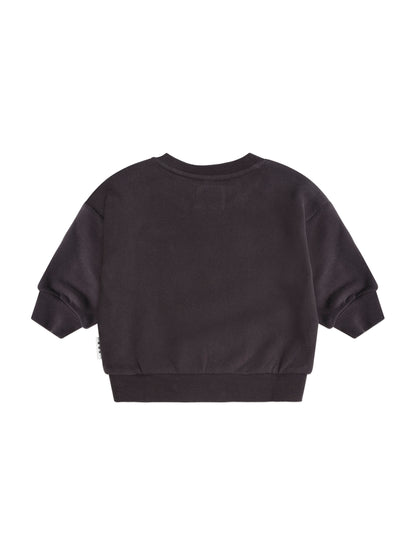 Huxbaby Furry Huxbear Sweatshirt Black - Soft Black