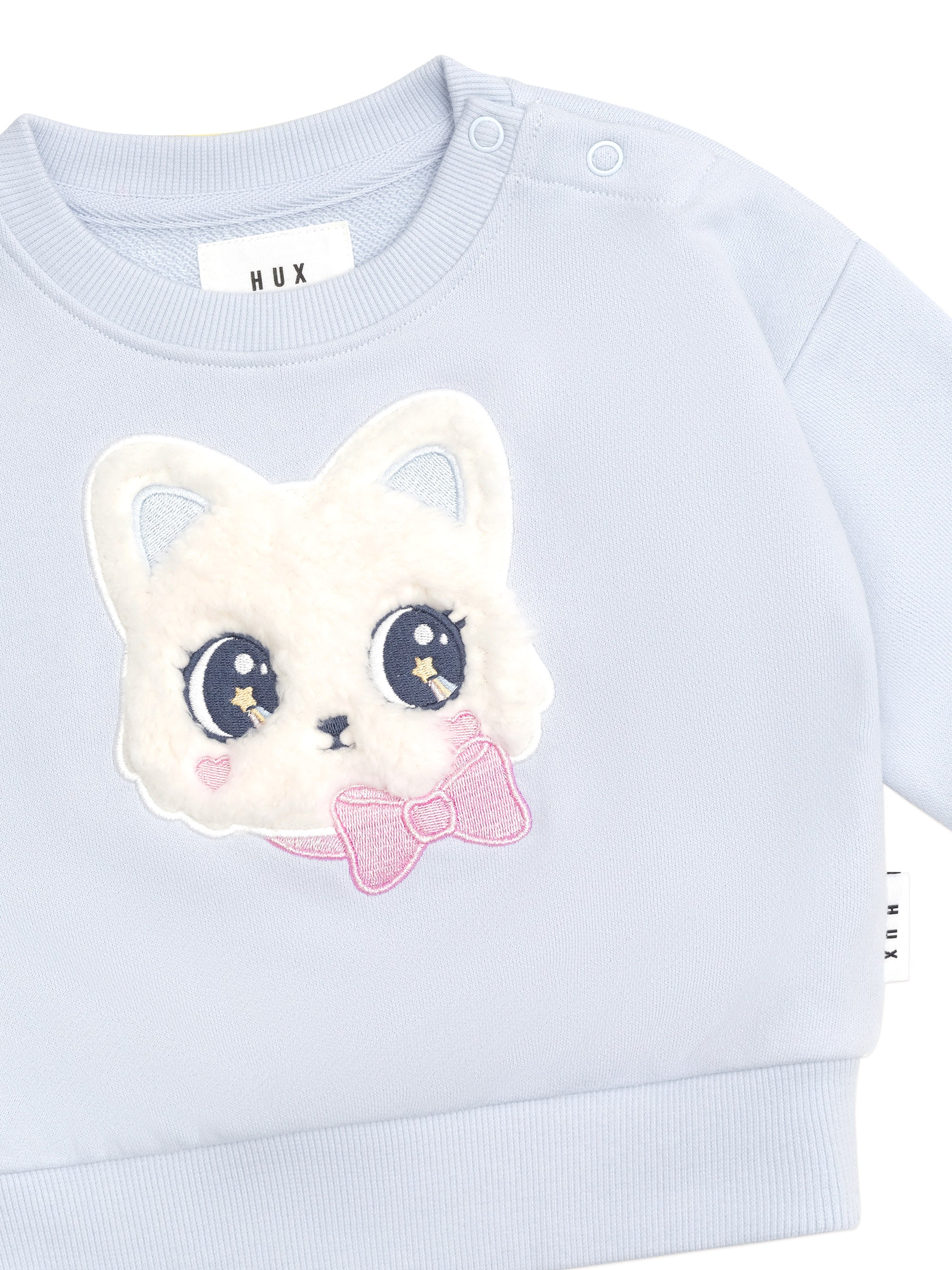 Huxbaby Furry Meow Meow Sweatshirt - Fog