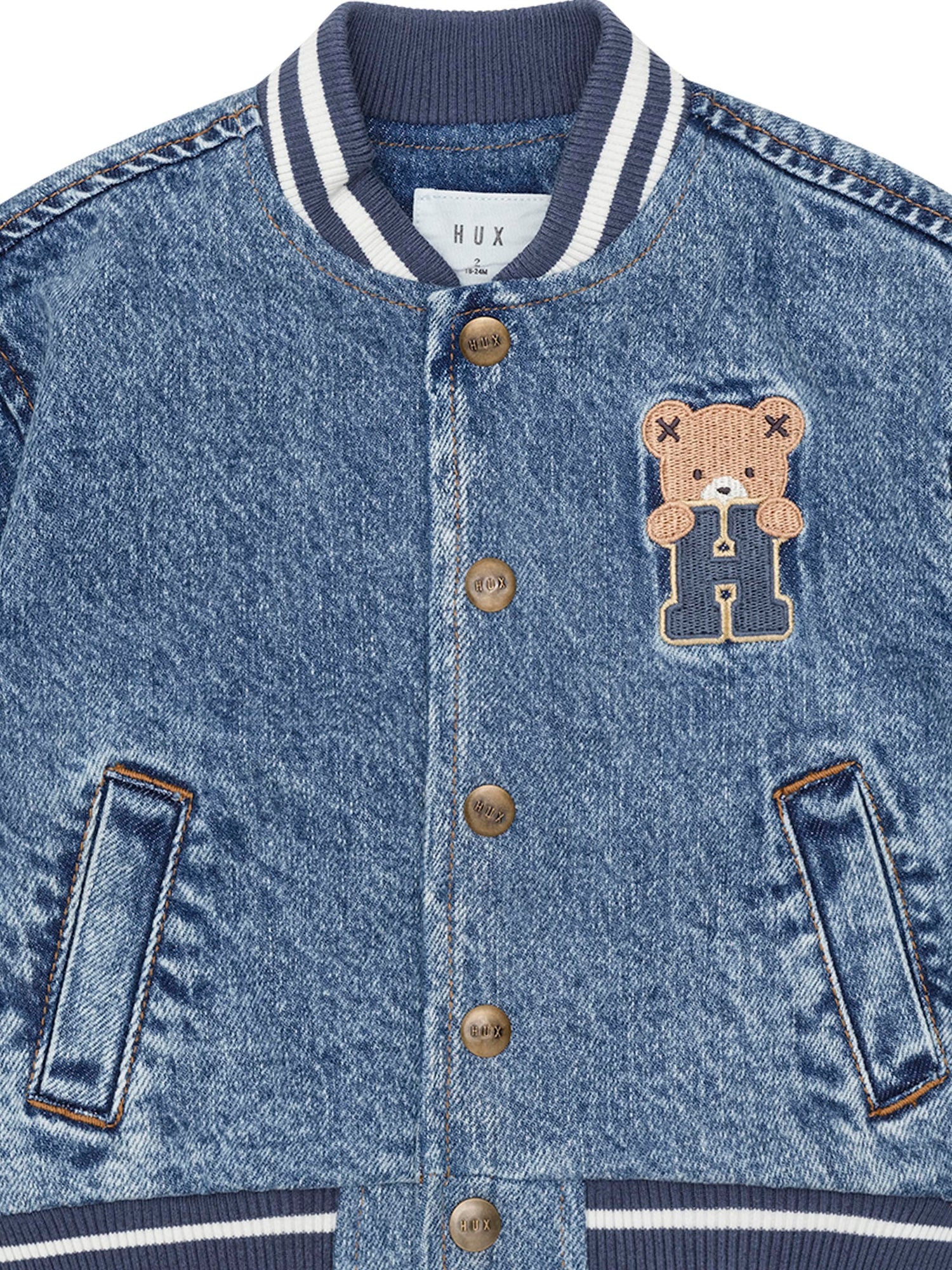 Huxbaby Dreamy Denim Bomber Jacket - Denim
