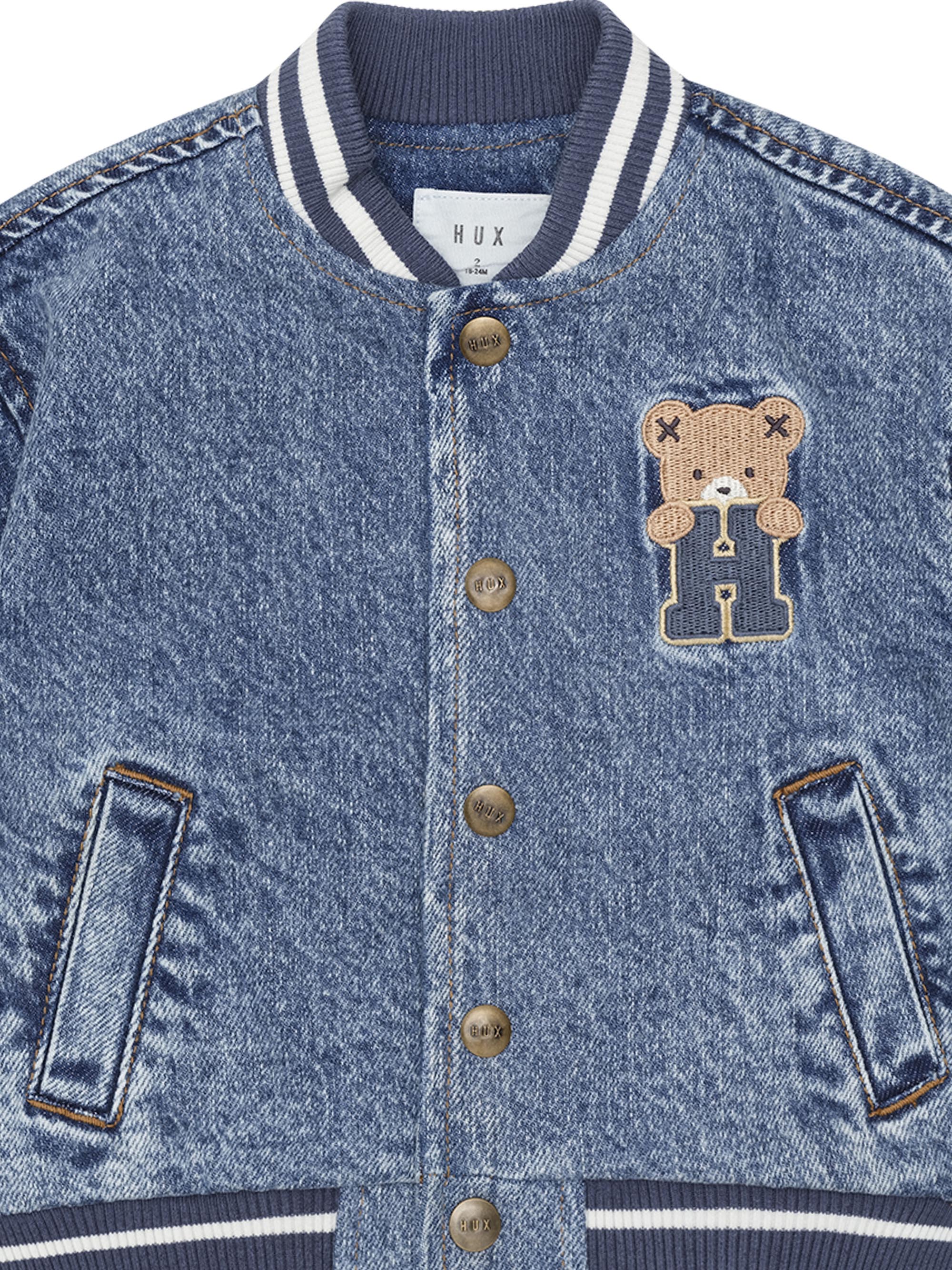 Huxbaby Dreamy Denim Bomber Jacket - Denim