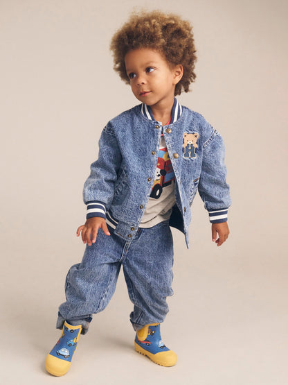 Huxbaby Dreamy Denim Bomber Jacket - Denim