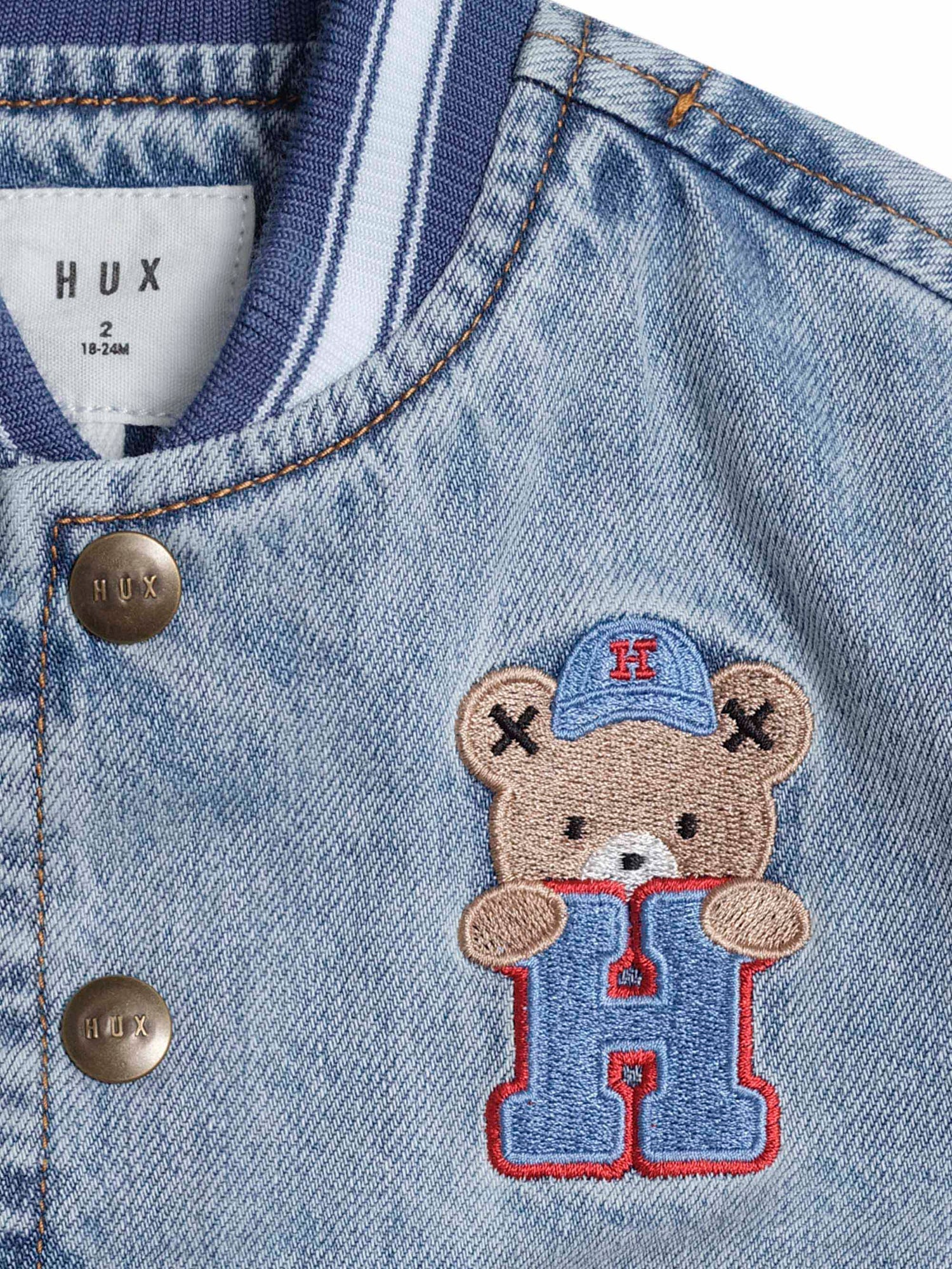 Huxbaby Dreamy Denim Varsity Bomber - Denim