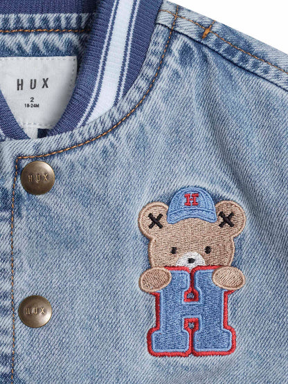 Huxbaby Dreamy Denim Varsity Bomber - Denim