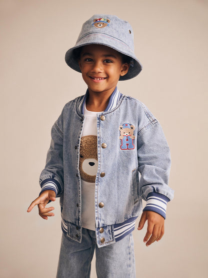 Huxbaby Dreamy Denim Varsity Bomber - Denim