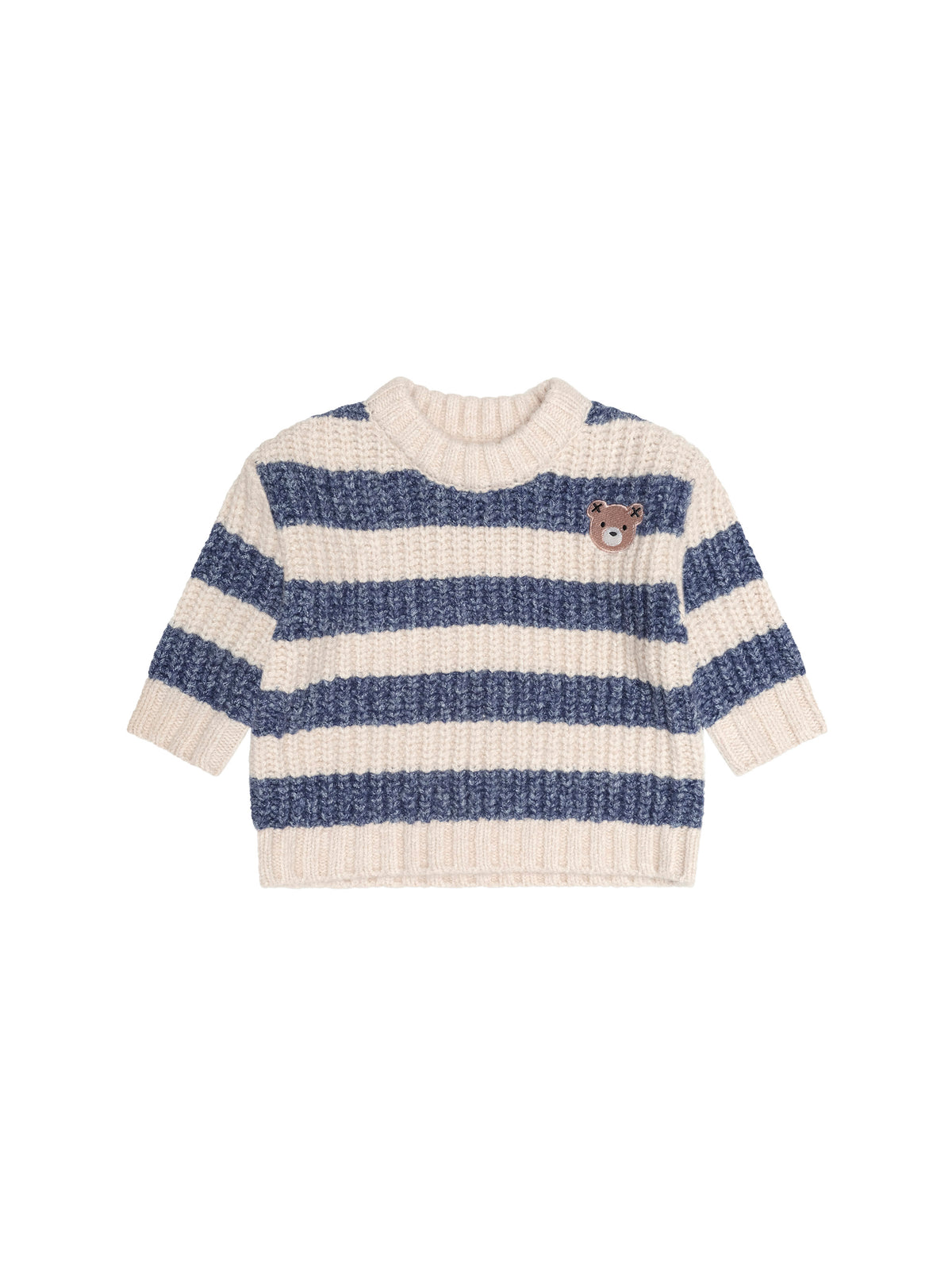 Huxbaby Ink Stripe Hux Emb Sponge Pullover - Ink / Ecru