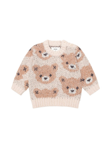 Huxbaby Ecru Huxbear Knit Jumper - Ecru