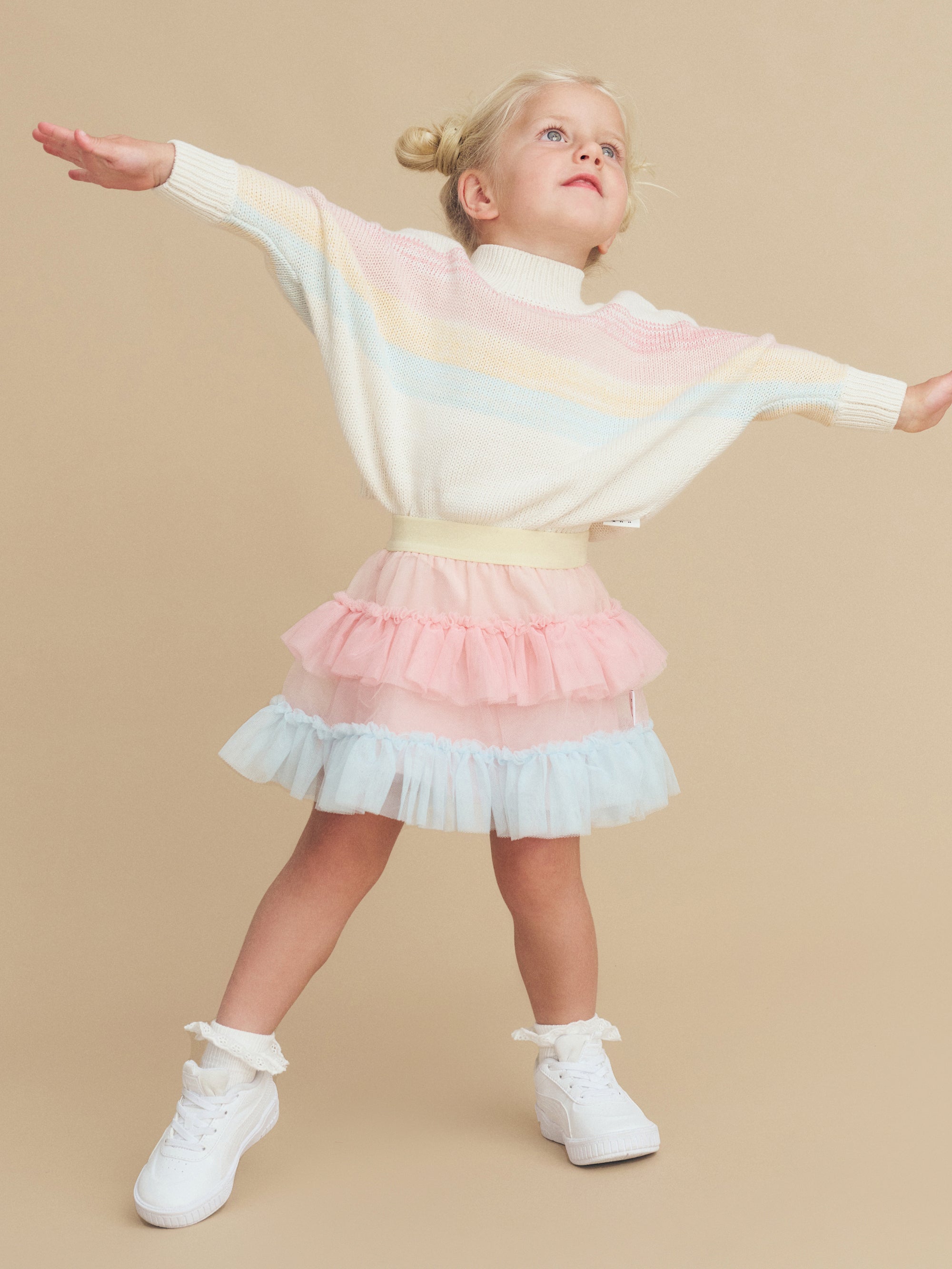 Huxbaby Rainbow Stripe Knit Jumper - Multi