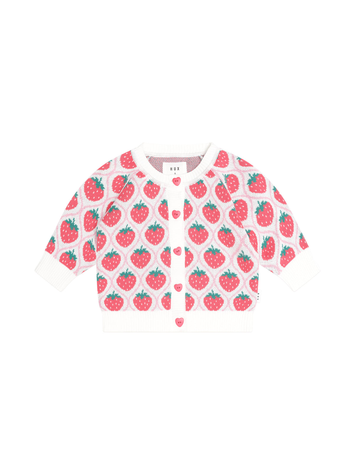 Huxbaby Strawberry Fields Cardigan - Strawberry