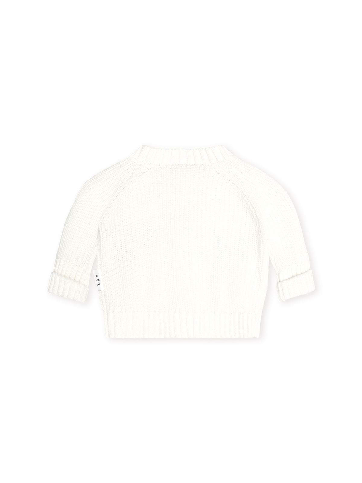 Huxbaby Newborn Peekaboo Hux Cardigan - Almond Milk
