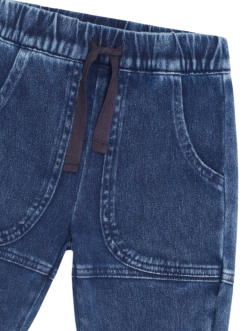 Huxbaby Knit Denim Pocket Pant - Denim Indigo