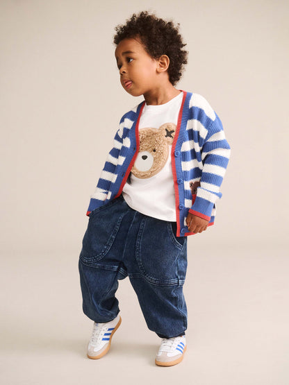 Huxbaby Knit Denim Pocket Pant - Denim Indigo