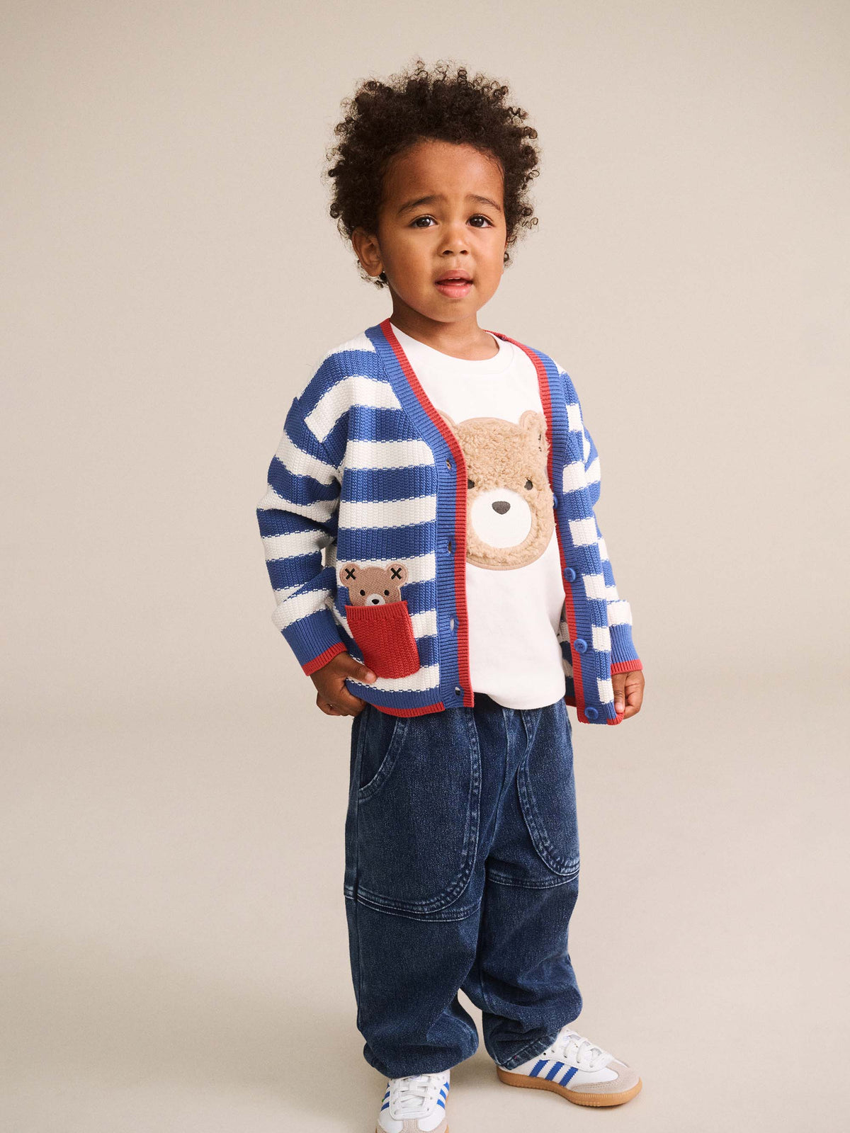Huxbaby Knit Denim Pocket Pant - Denim Indigo