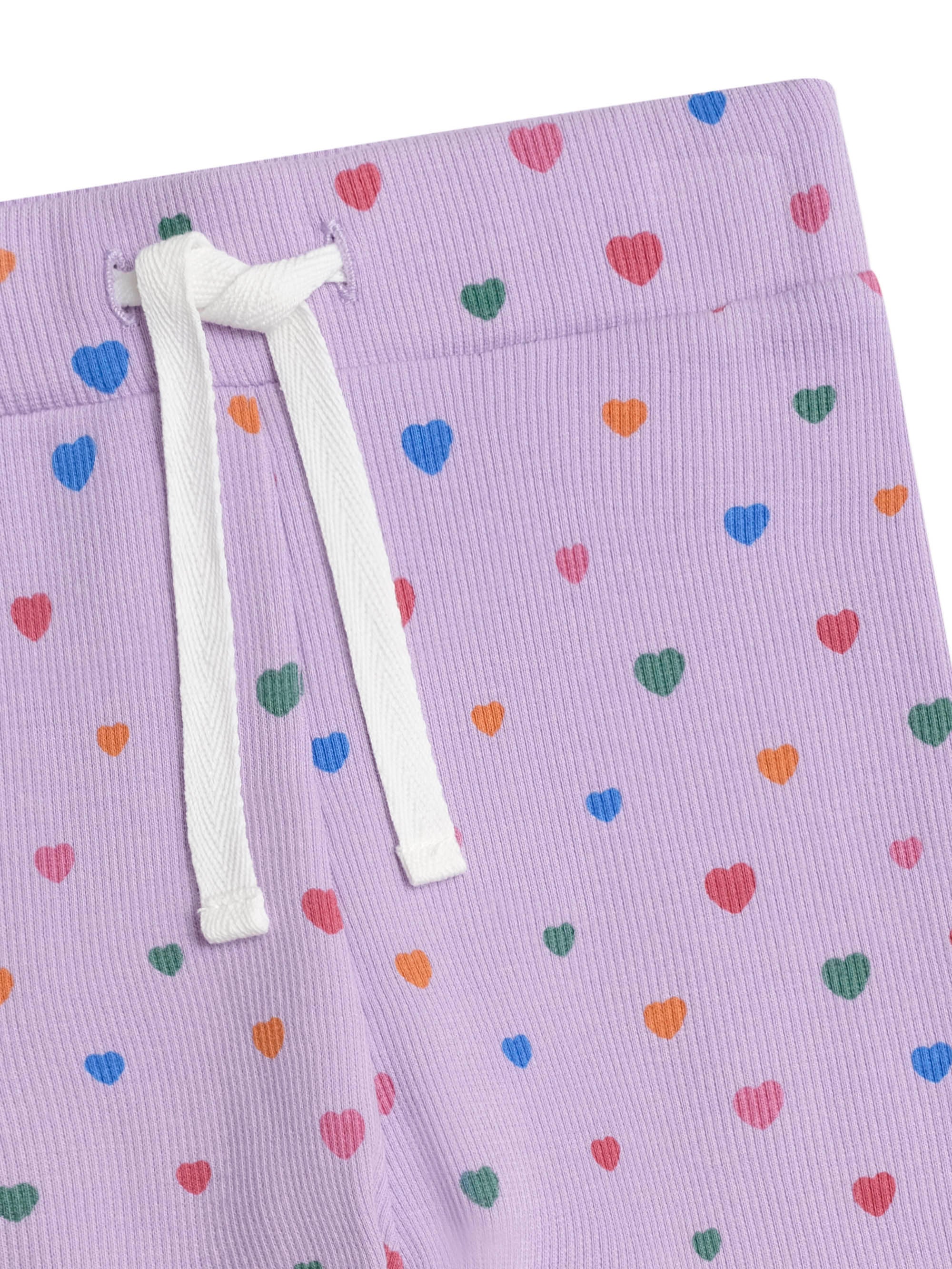Huxbaby I Heart Cake Rib Leggings - Purple Rose