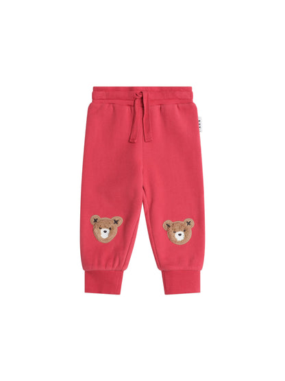 Huxbaby Furry Huxbear Track Pants Red - Chilli