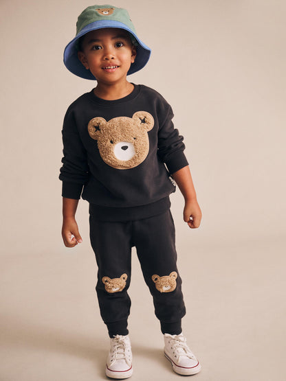 Huxbaby Furry Huxbear Track Pants Black - Soft Black