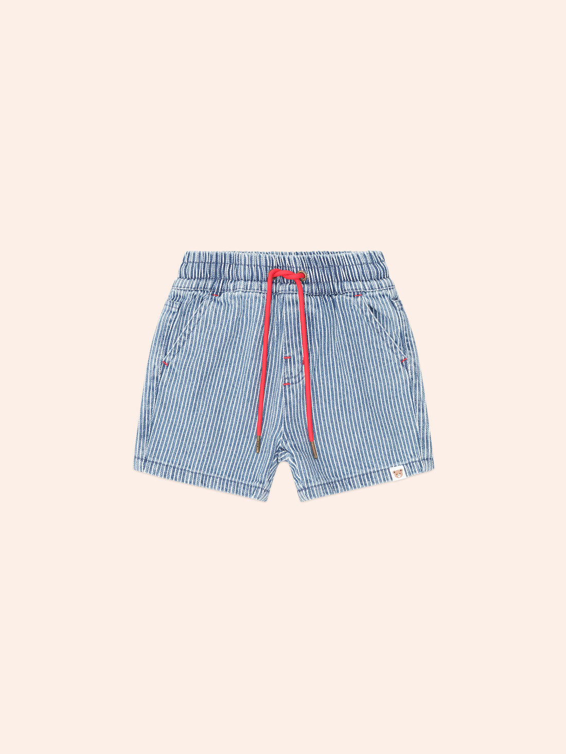 Huxbaby Denim Stripe Short - Blue Stripe