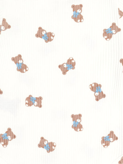 Huxbaby Tumbling Bow Hux Legging - Almond Milk / Blue