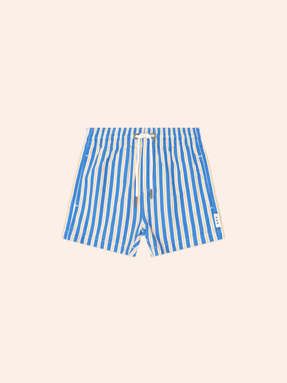 Huxbaby Collegiate Stripe Boardshort - Cobalt/Sunburst