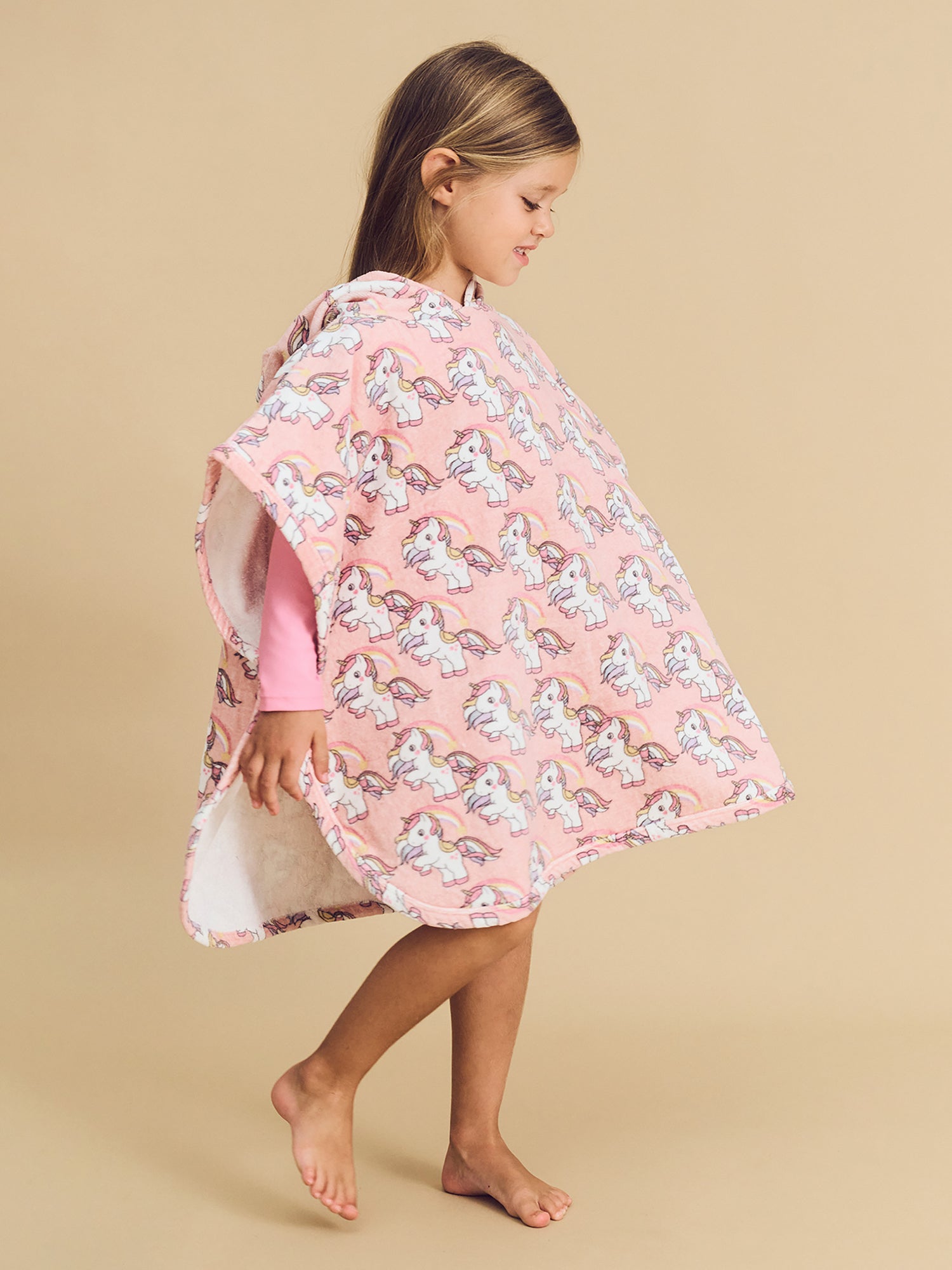 Huxbaby Rainbow Unicorn Swim Poncho - Candy