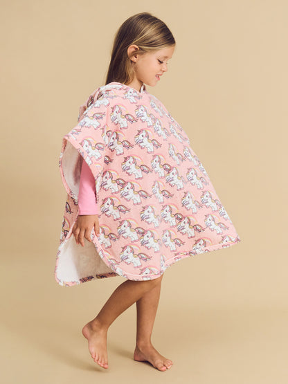 Huxbaby Rainbow Unicorn Swim Poncho - Candy