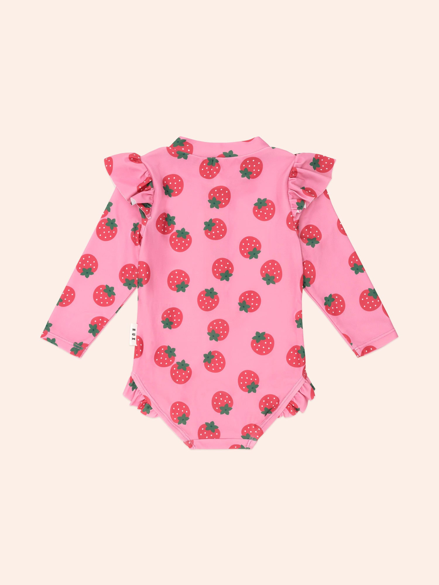 Huxbaby Strawberry Fields Forever Frill Swimsuit - Strawberry