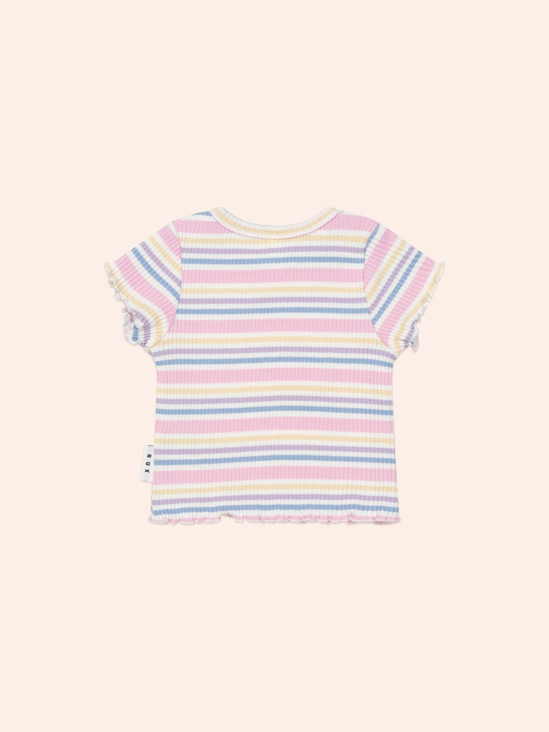 Huxbaby Rainbow Stripe Rib Tee - Multi