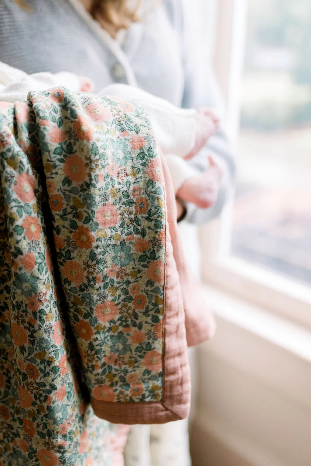 Helmsie Cotton Muslin Blanket - Lucie Floral