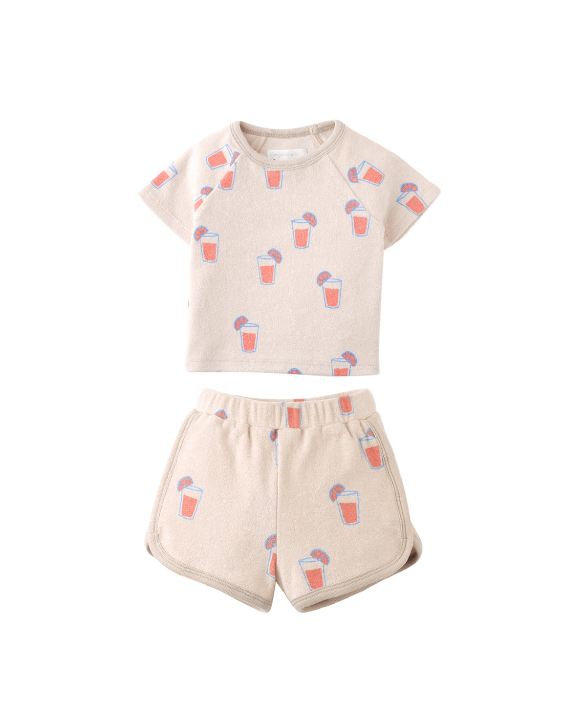 Gingersnaps Baby Matthew All Over Print Raglan Tee And Shorts - Multicolor