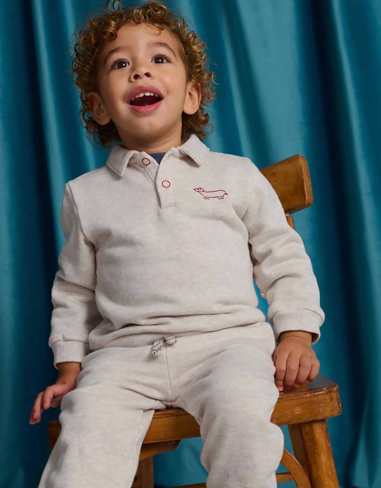 Gingersnaps Baby Stefano French Terry Polo - Beige