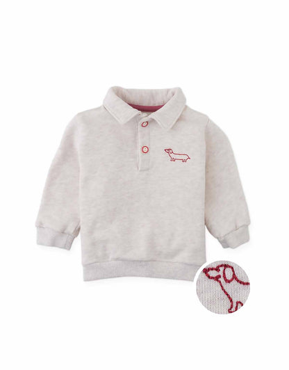 Gingersnaps Baby Stefano French Terry Polo - Beige