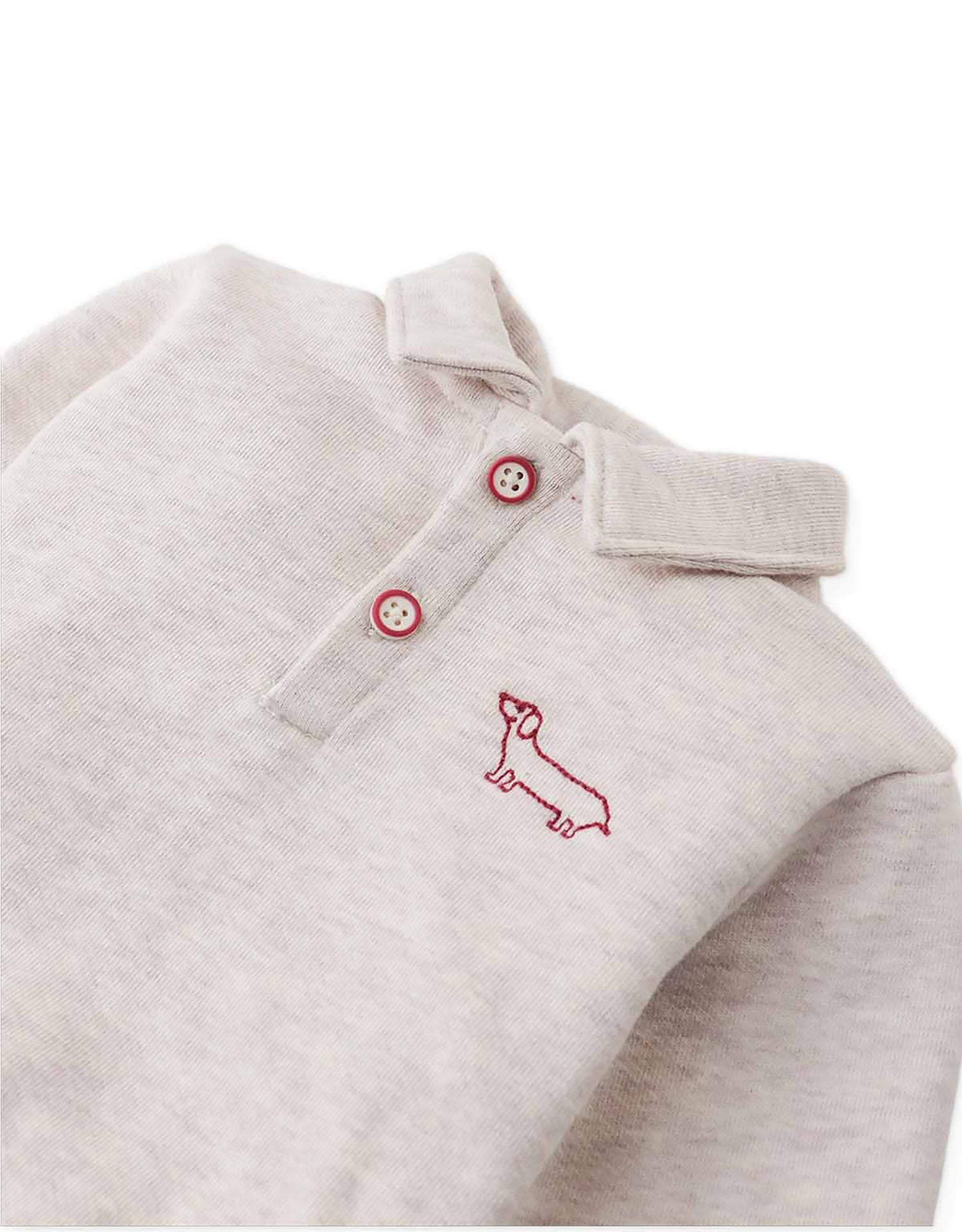 Gingersnaps Baby Stefano French Terry Polo - Beige