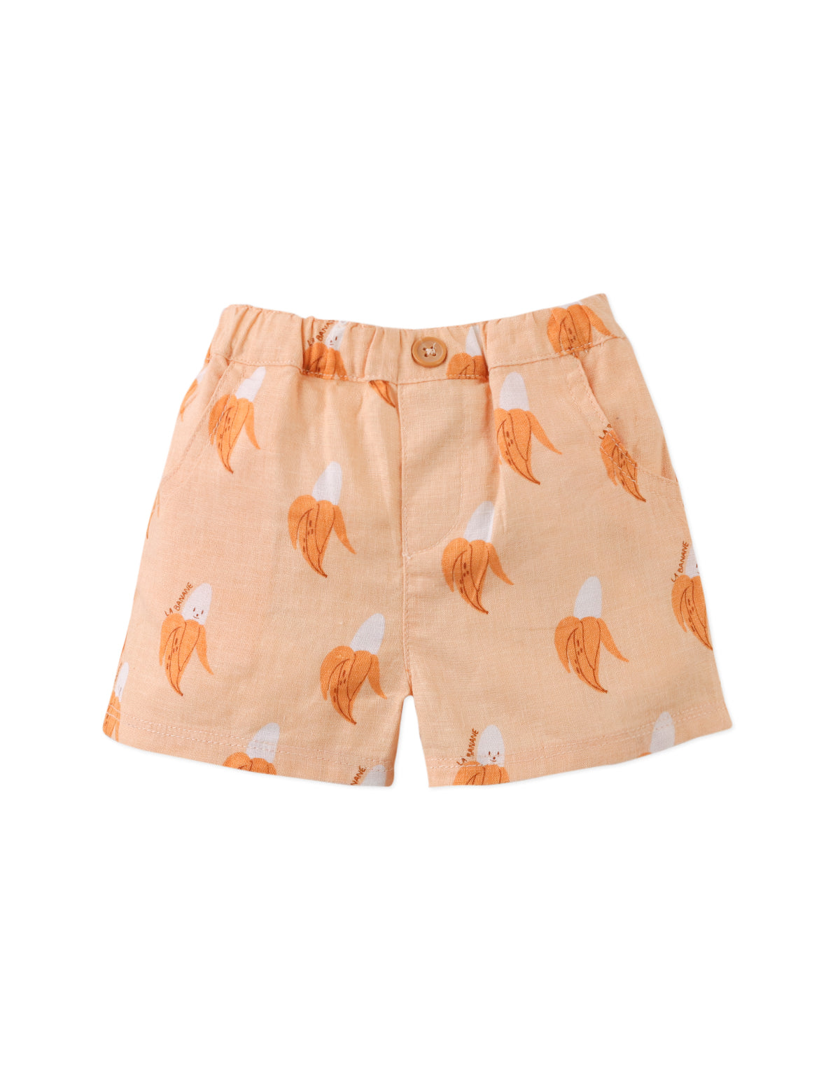 Gingersnaps Baby Thomas Banana Cartoon Print Shorts - Orange