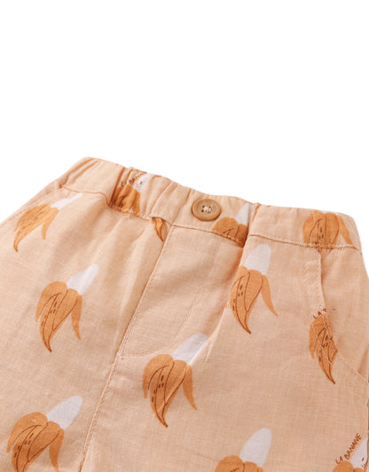 Gingersnaps Baby Thomas Banana Cartoon Print Shorts - Orange