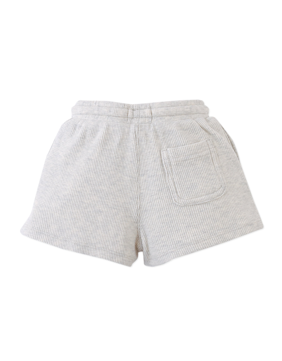 Gingersnaps Baby Eoard Waffle Knit Drawstring Shorts - Gray