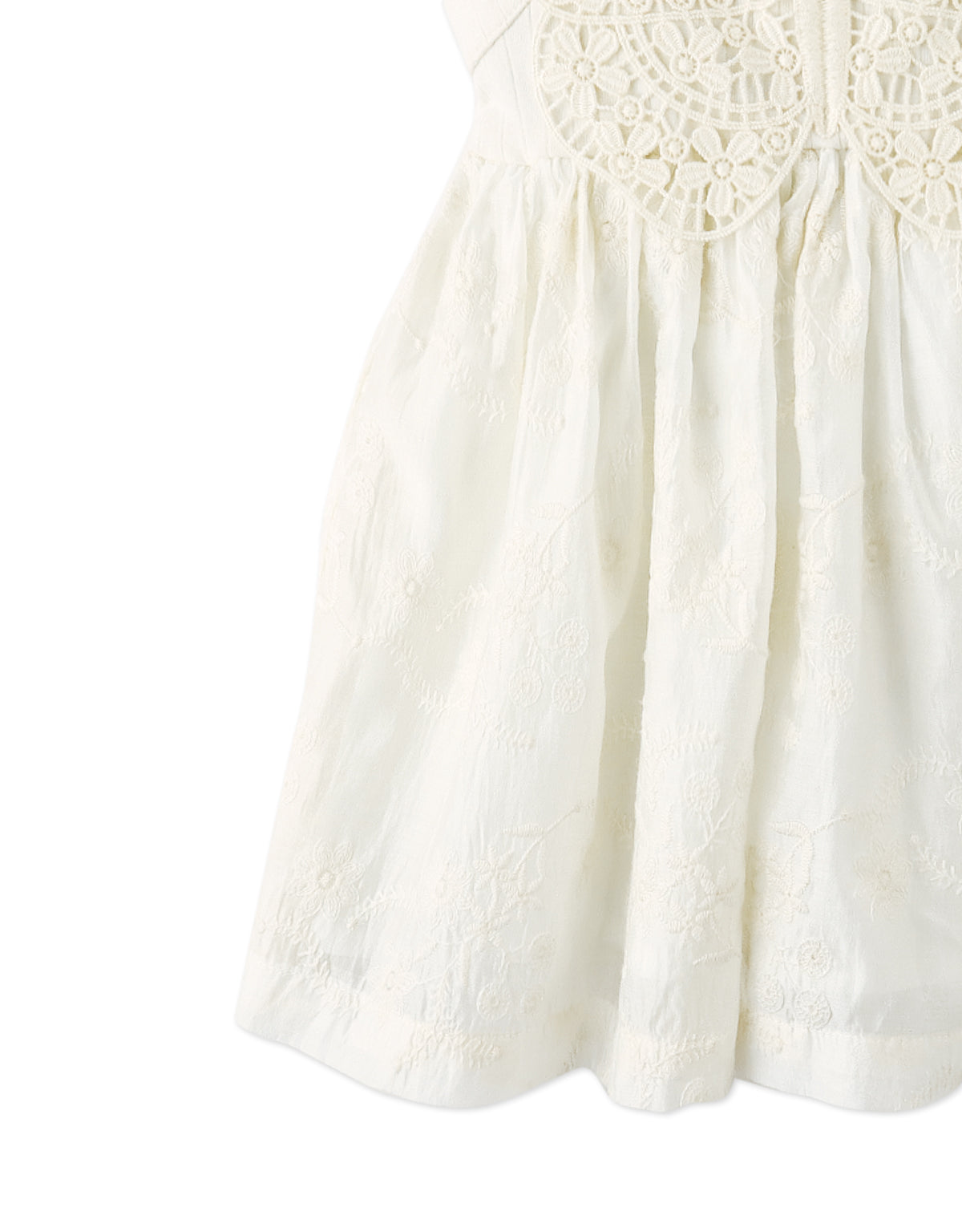 Gingersnaps Baby Gabrielle Eyelet Dress With Crochet Butterfly - Off White
