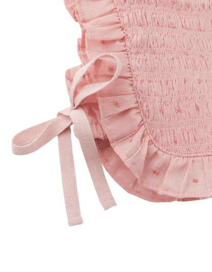 Gingersnaps Baby Alexa Textured Blouse &amp; Short Set With Bows - Pink