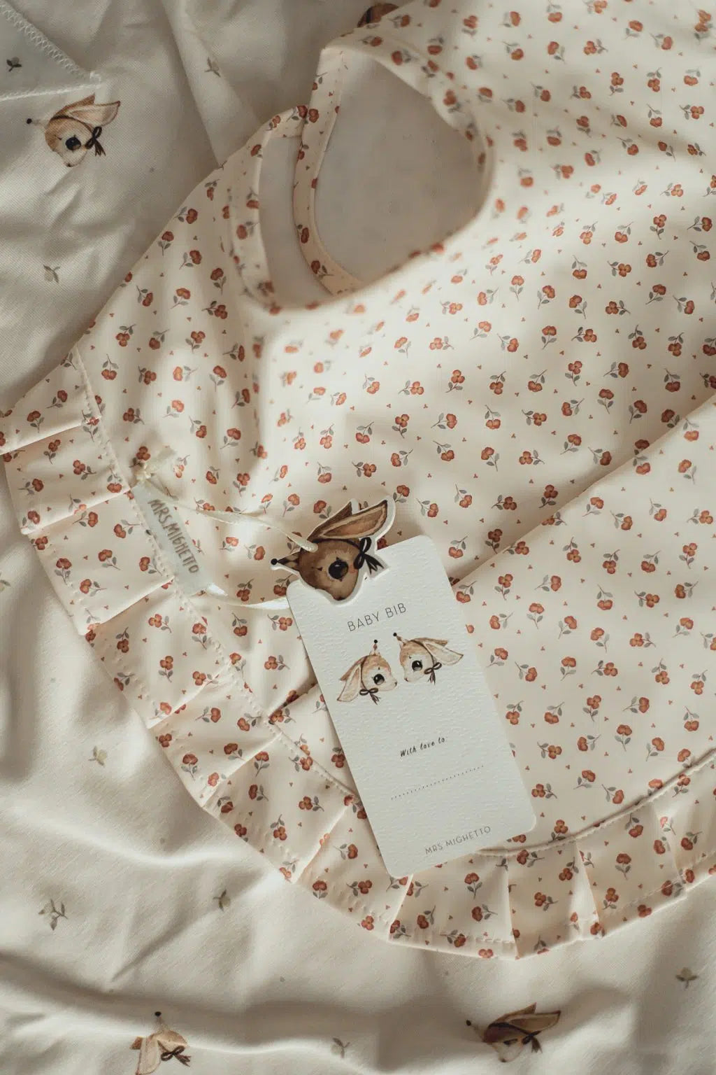 Mrs. Mighetto Baby Bib - Rusty Ditsy Jolly Bee