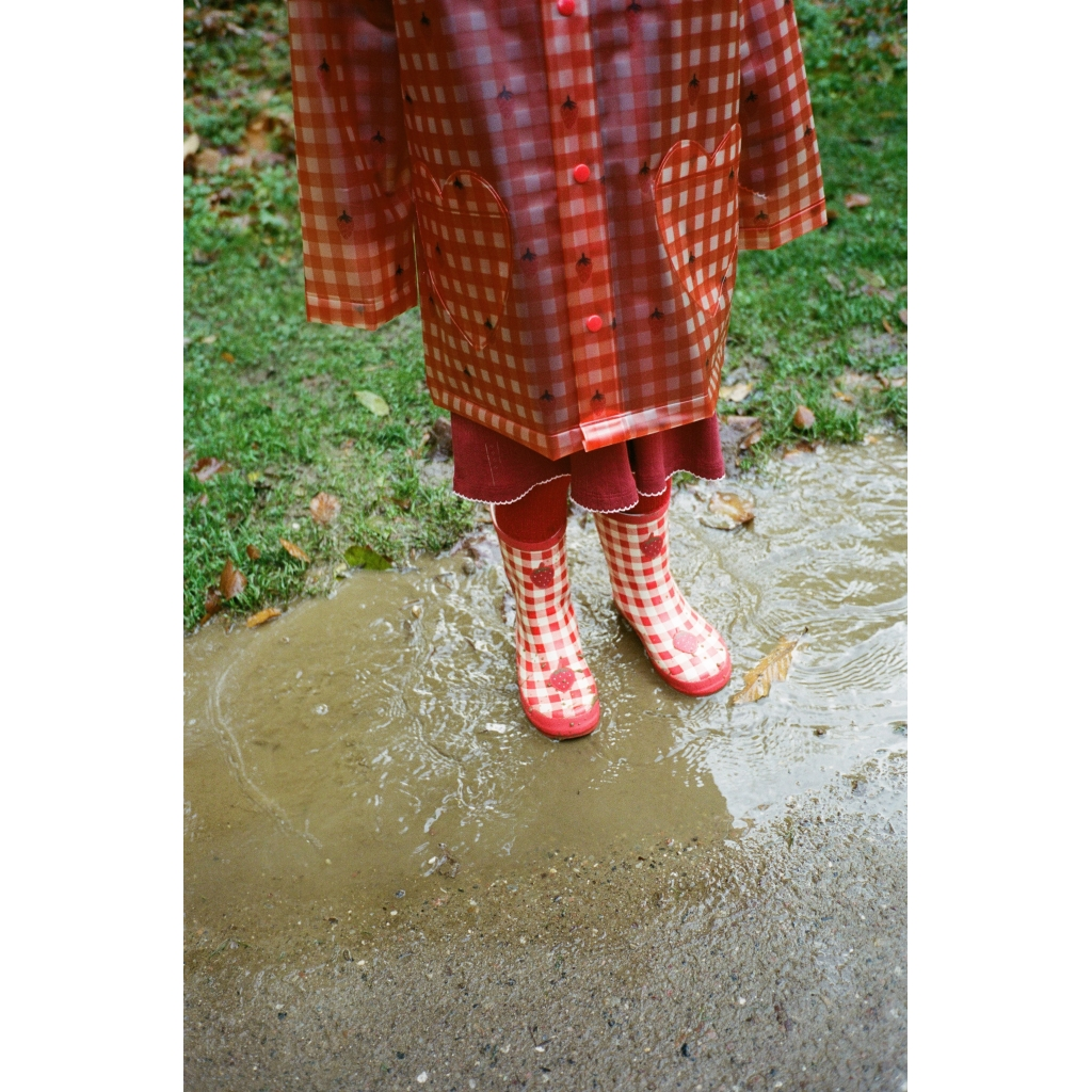 Flöss Iris Raincoat - Red Berry Gingham