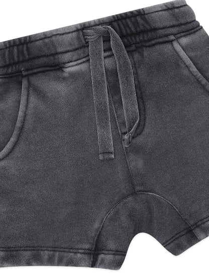 Huxbaby Washed Black Slouch Short - Washed Black