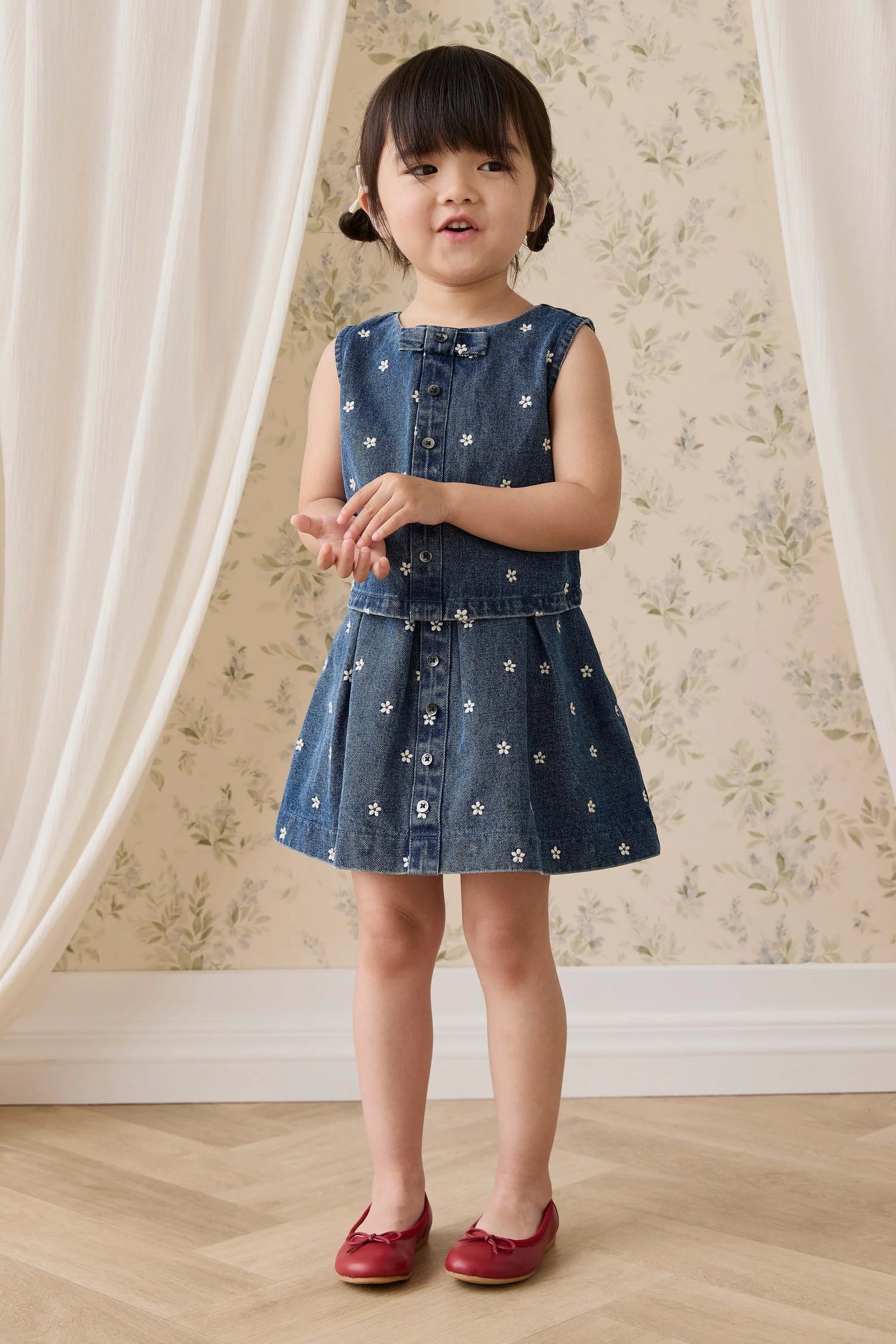 Jamie Kay Etta Top - Josie Floral Denim