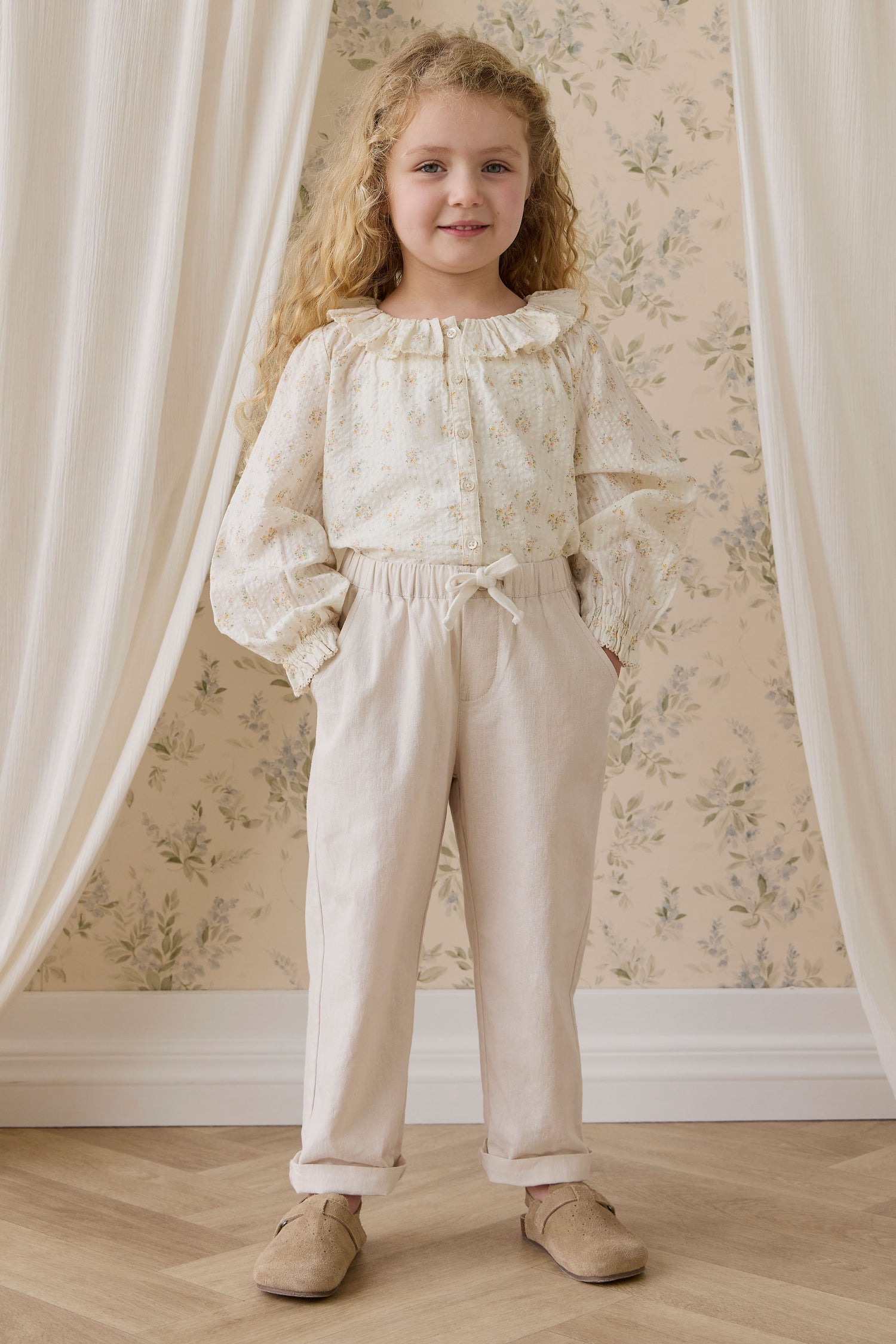 Jamie Kay Ali Linen/Cotton Pant - Natural