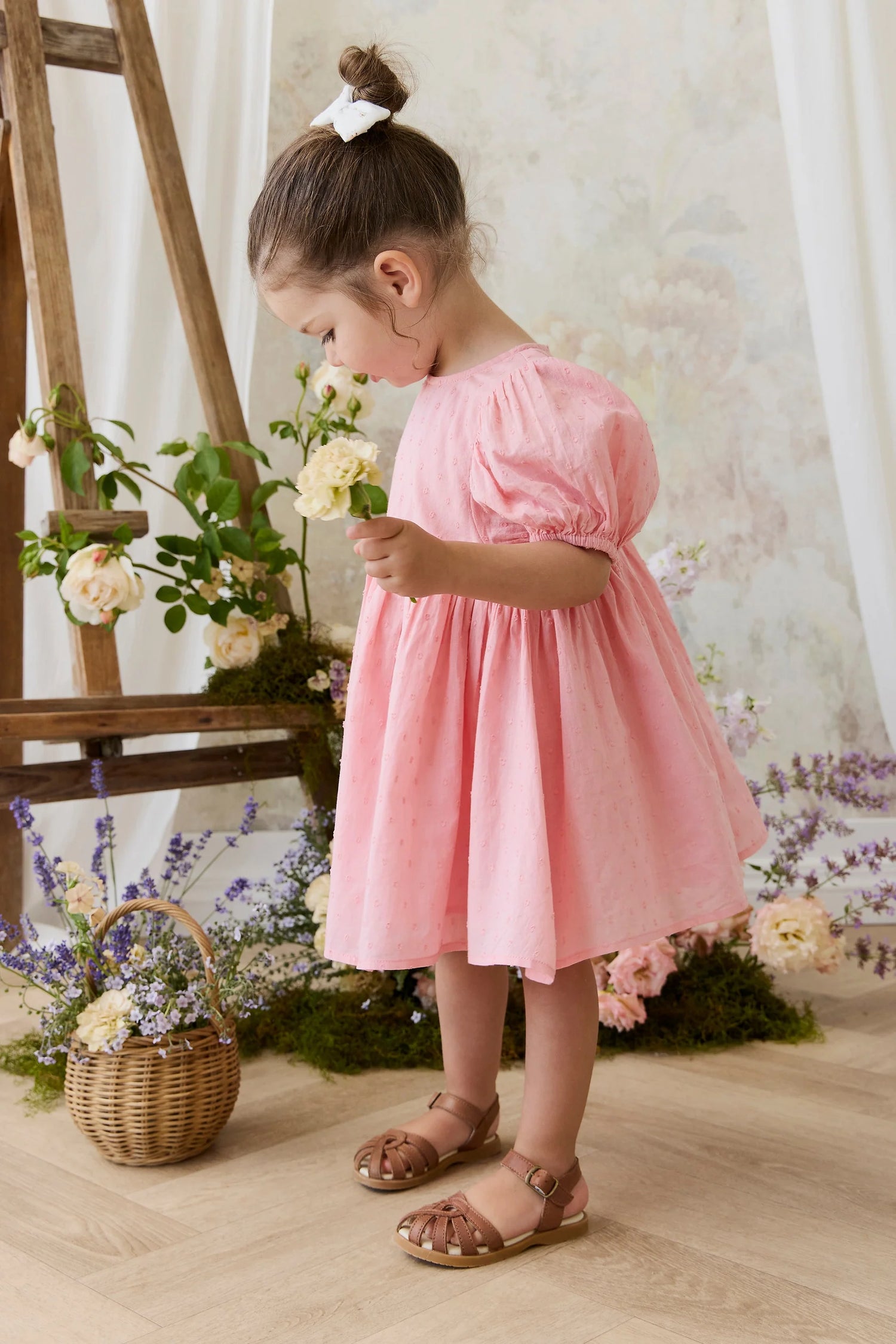 Jamie Kay Organic Cotton Frannie Dress - Swiss Pink