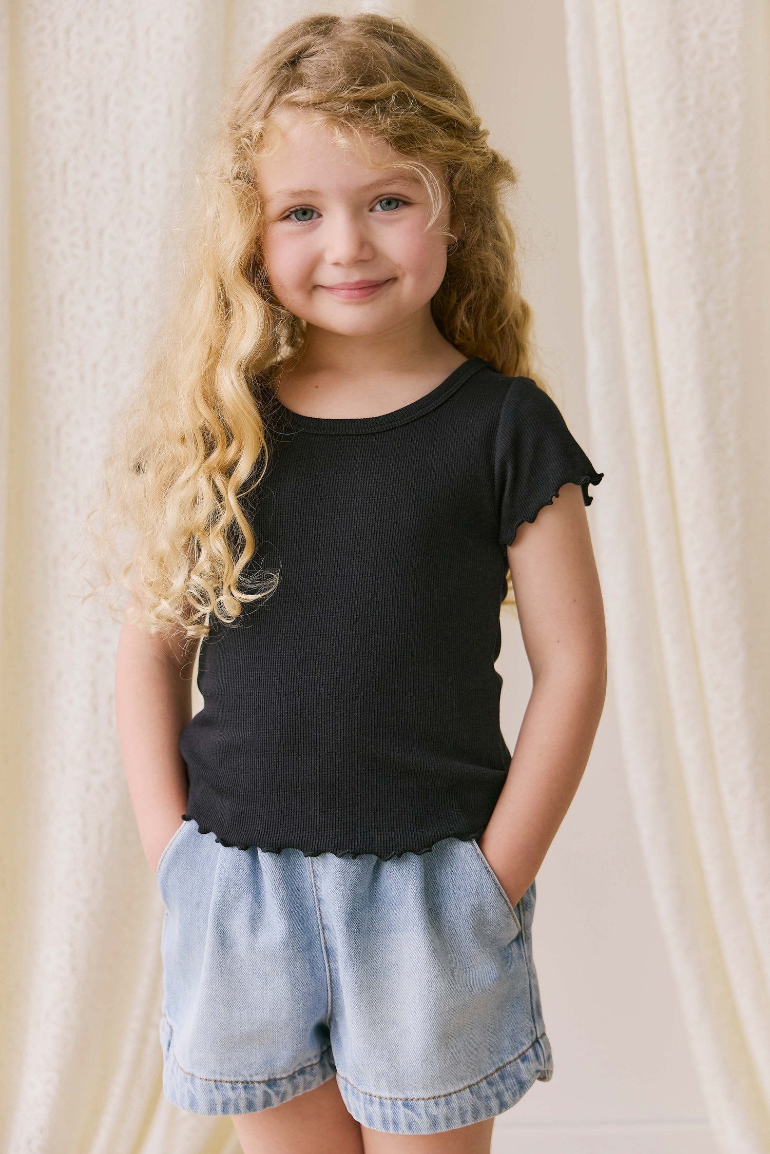 Jamie Kay Fine Rib Ines Top - Ebony