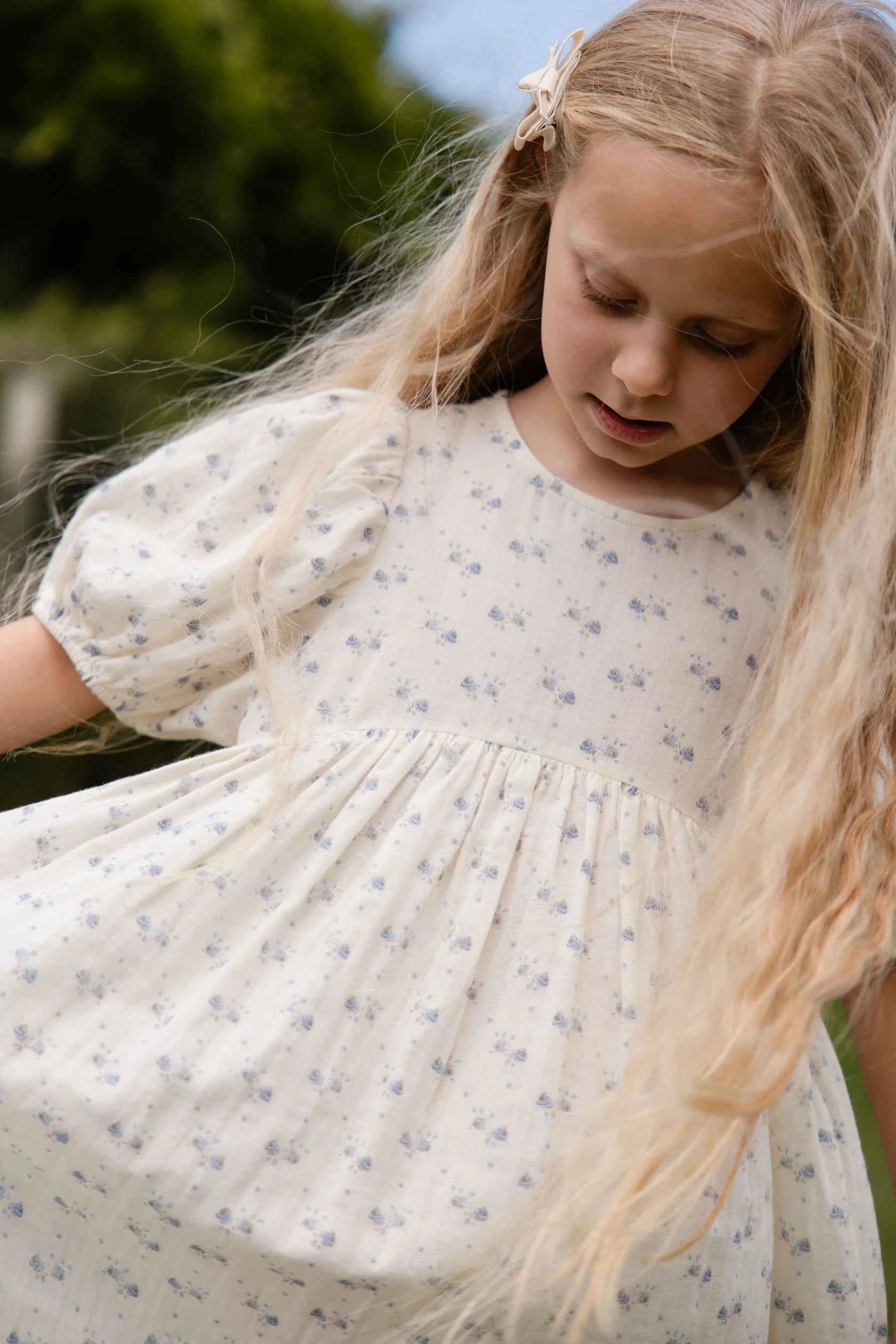 Jamie Kay Organic Cotton Muslin Frannie Dress - Molly Blue