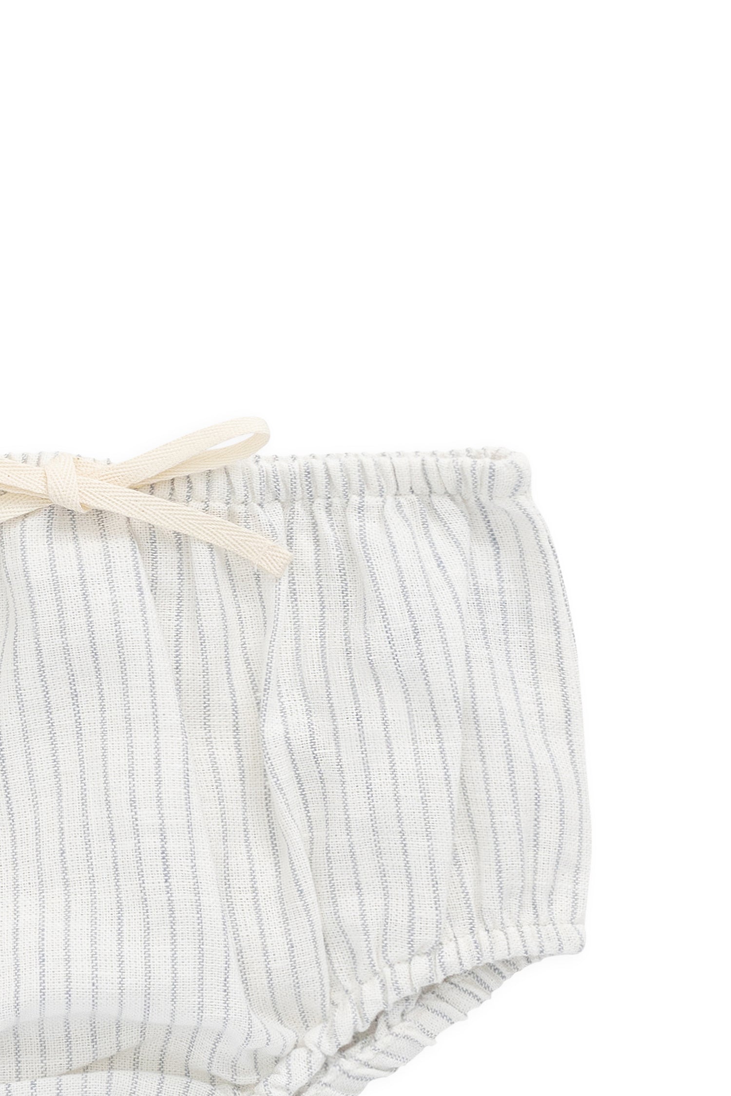 Jamie Kay Organic Cotton Gabriel Bloomer - Mini Pinstripe Parchment/Dawn