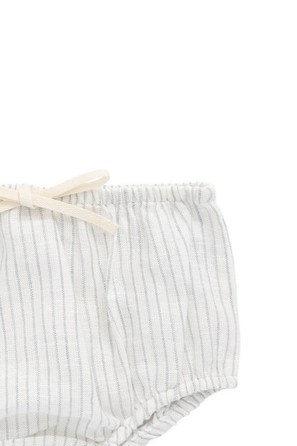 Jamie Kay Organic Cotton Gabriel Bloomer - Mini Pinstripe Parchment/Dawn