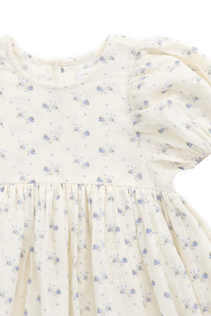 Jamie Kay Organic Cotton Muslin Frannie Dress - Molly Blue