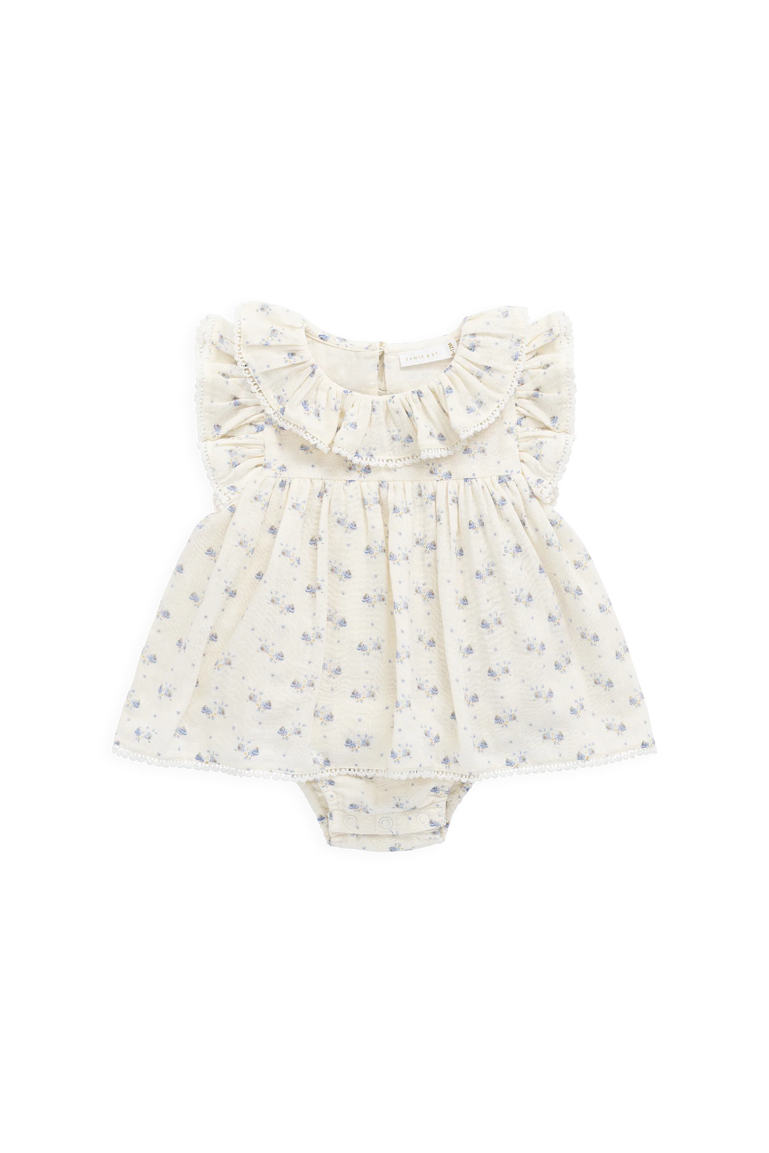 Jamie Kay Organic Cotton Muslin Frannie Playsuit - Molly Blue