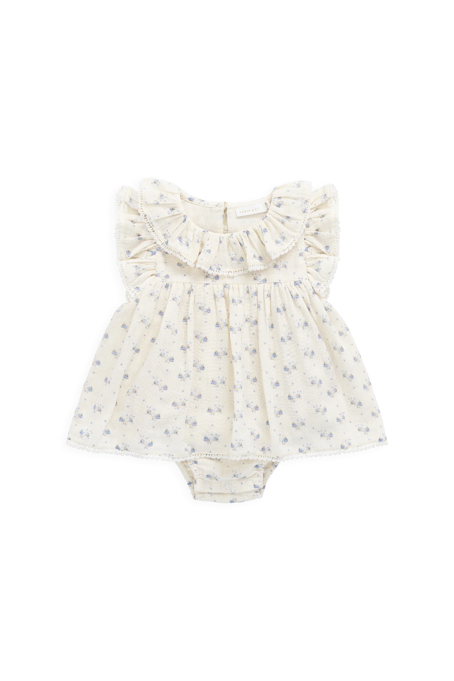 Jamie Kay Organic Cotton Muslin Frannie Playsuit - Molly Blue